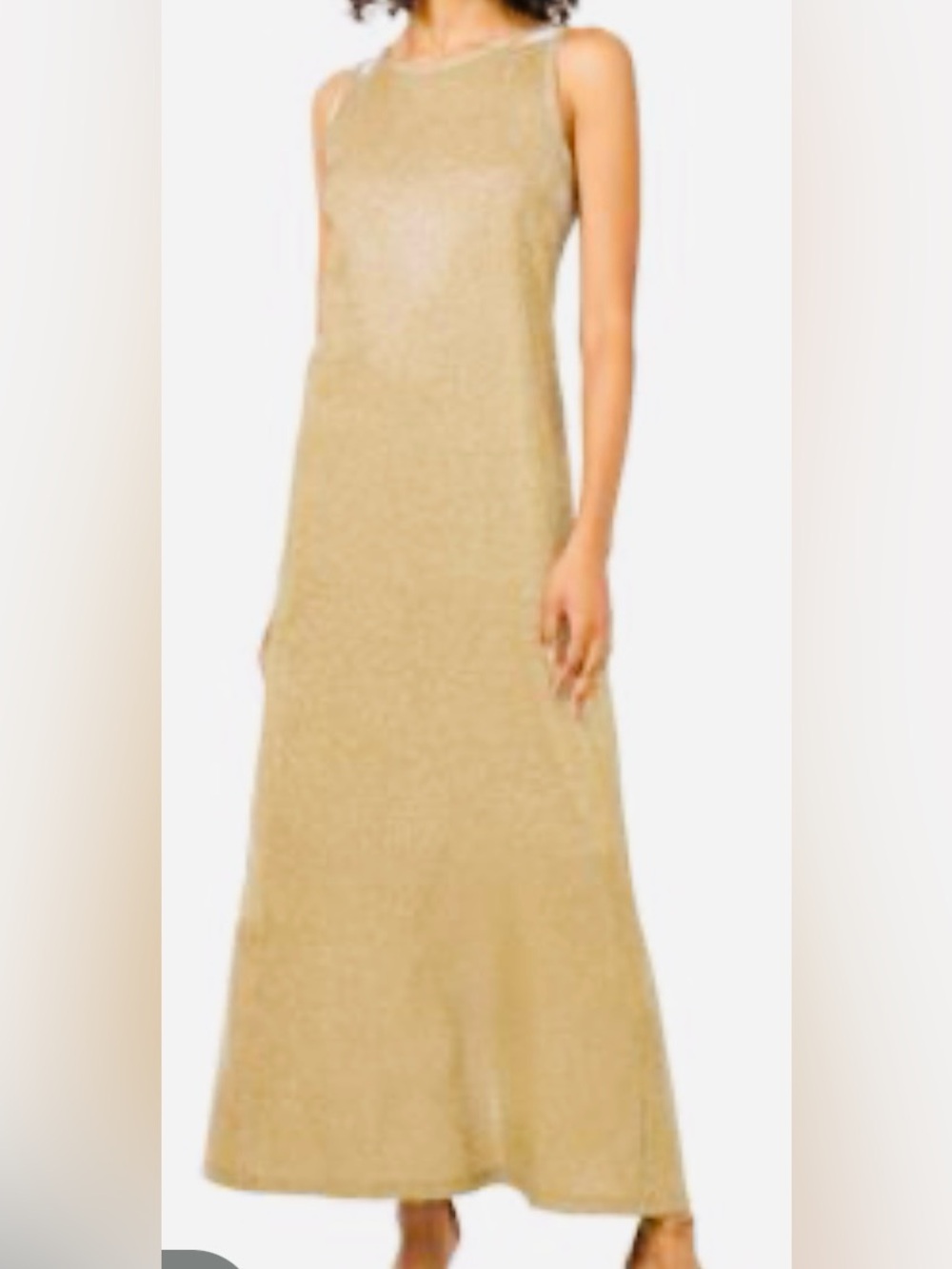 DKNY Gold-Tone Sleeveless ankle length maxi dress size XL